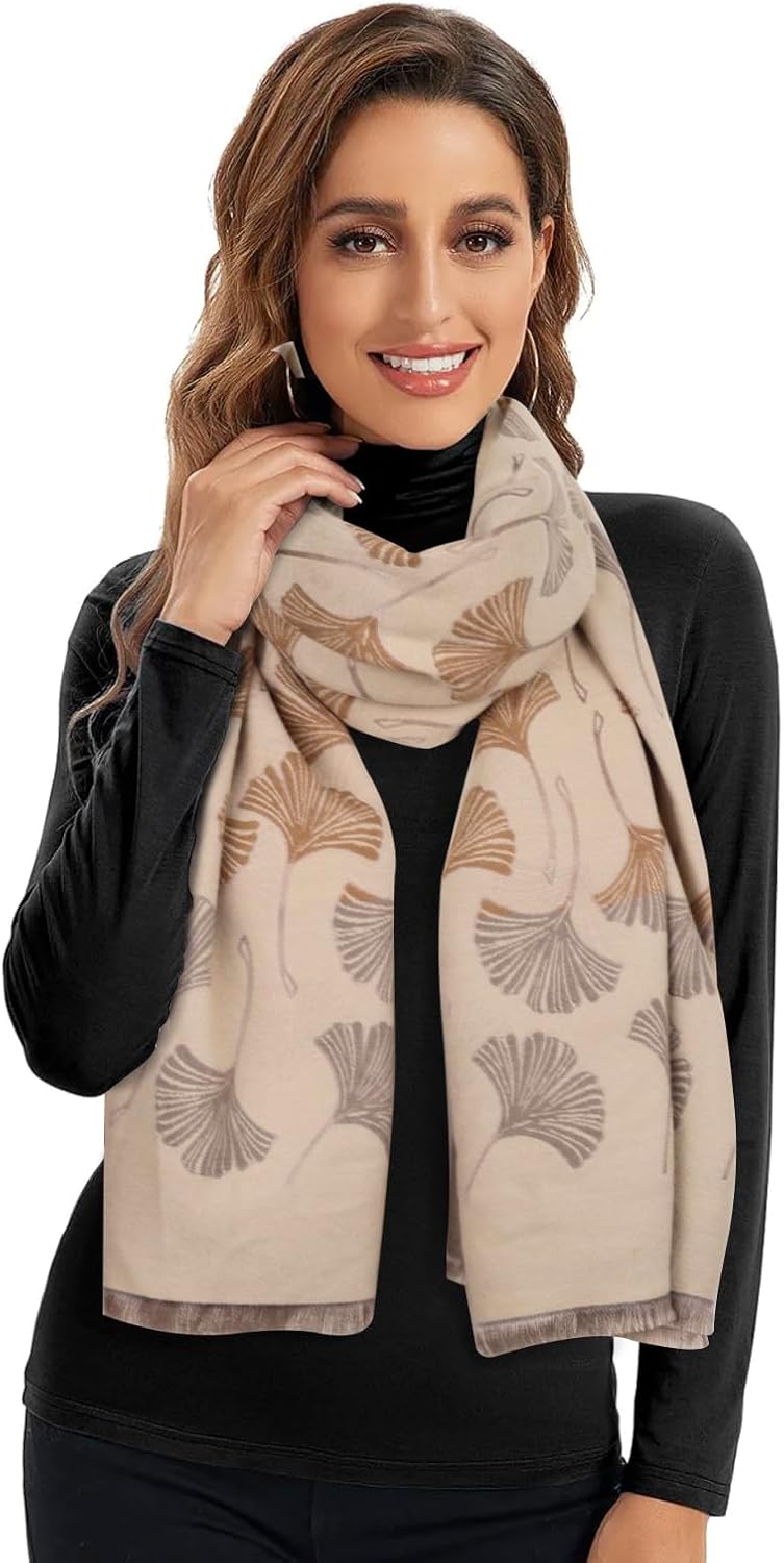 EXTREE Scarfs for Women Pashmina Silky Shawl Wrap for Evening Dressing Blanket Open Front Poncho Cape - Image 4